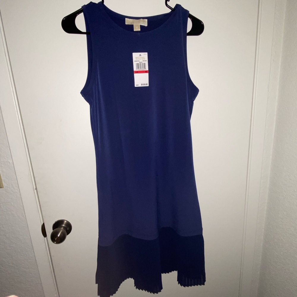 Blue Michael Kors sleeve less dress
